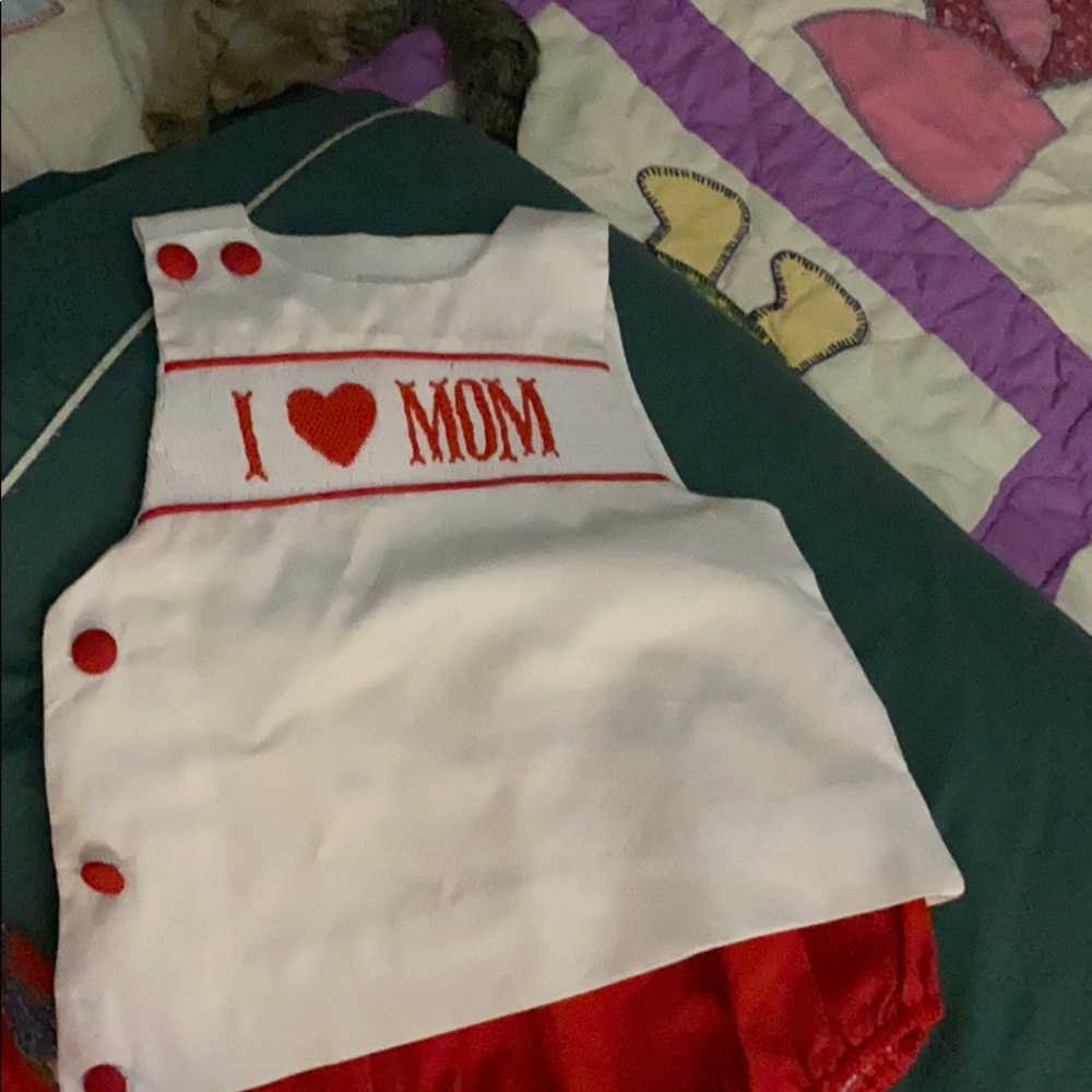 24m Birmingham bubble I ❤️ mom diaper set (boy)